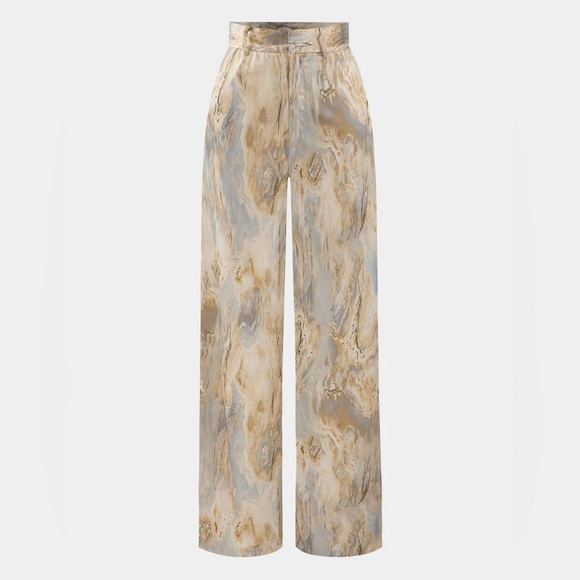 Pants - Micas Marble Print High-Waisted Pants –‎ XS NWT